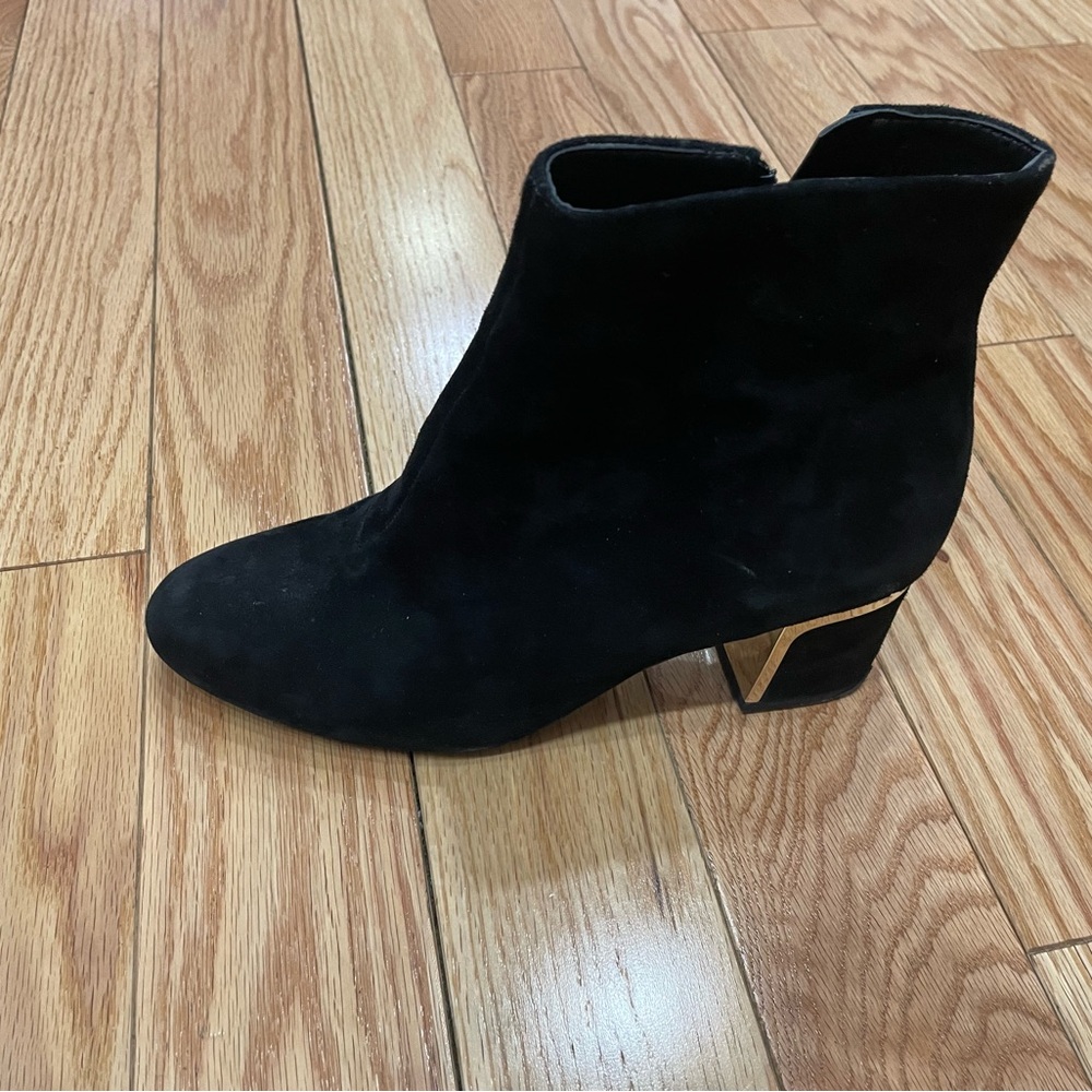 DKNY black suede boots. 2.25 heel